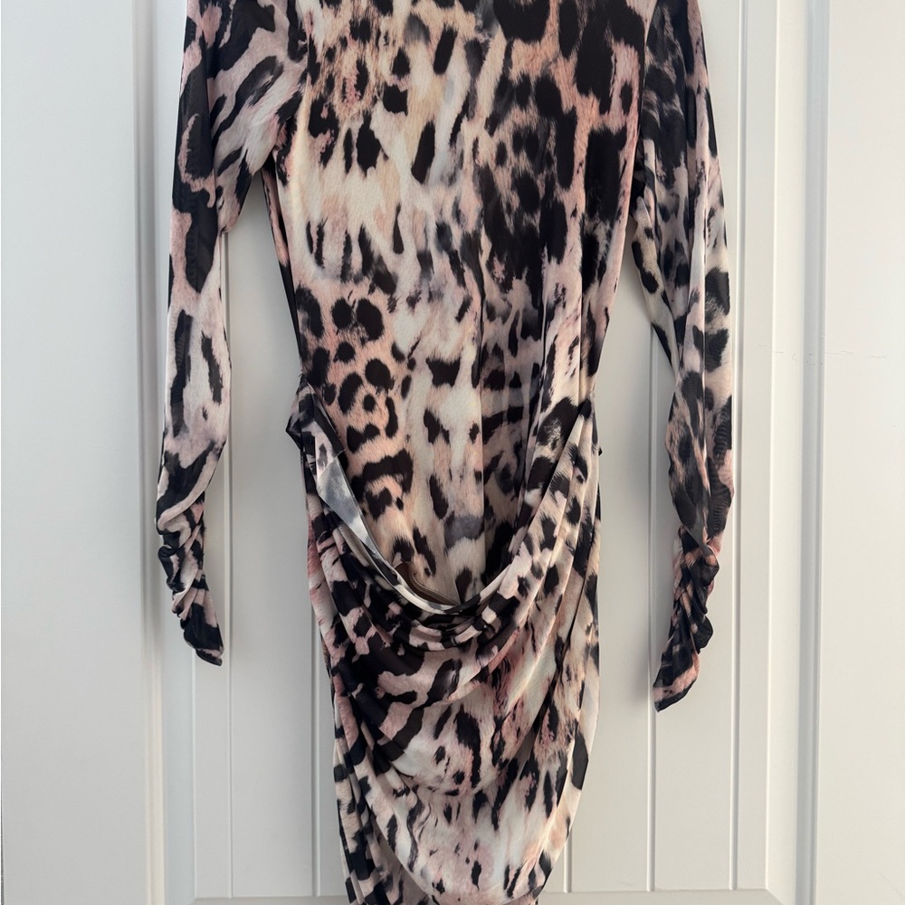 AFRM Animal Print Long Sleeve Dress